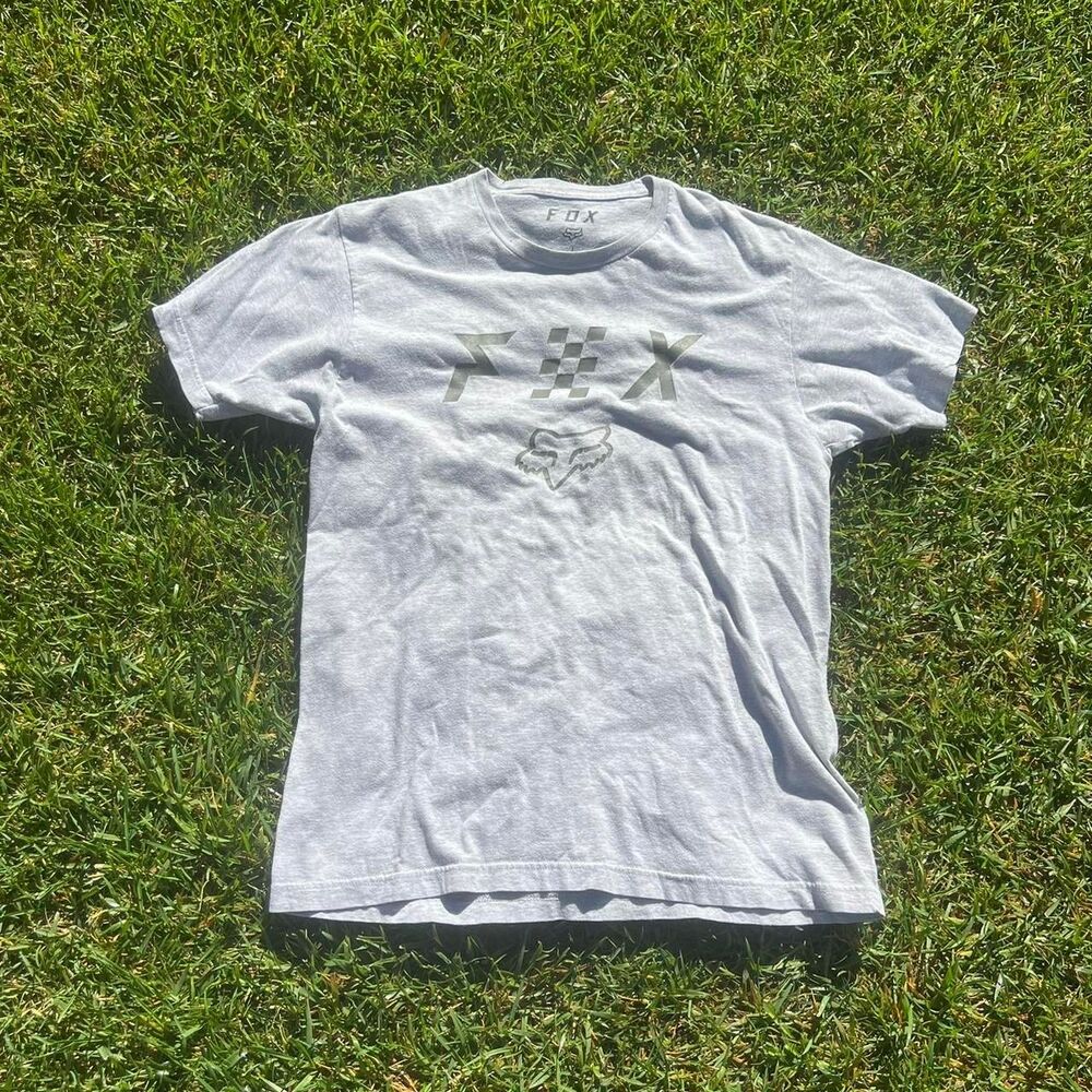 Fox Gray y2k moto y2k grunge emo motorcycle tee mens size L
